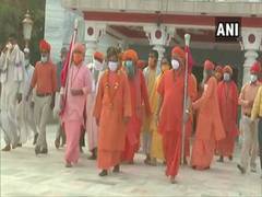 
      
      Adityanath takes out 'vijay julus' in his capacity as Mahant...
      
      