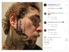 
      
      Post Malone gifts himself with new face tattoo for New Year
      
      