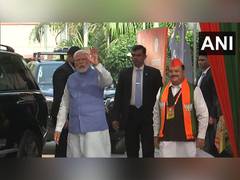 
      
      PM Modi, JP Nadda arrives at party headquarter for party meet
      
      