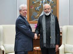 
      
      PM Modi meets Nobel laureate Richard Thaler
      
      