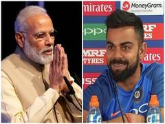 
      
      PM Modi appeals cricketers to make democracy win
      
      