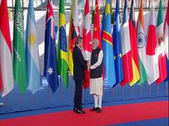 
      
      PM Modi arrives at convention centre in Rome for G20 Summit
      
      