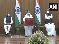 
      
      Vice President chairs meeting of floor leaders of all parties...
      
      
