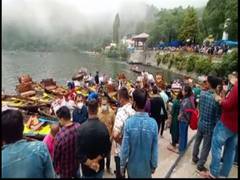 
      
      Tourists flout covid protocols in Nainital
      
      
