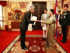 
      
      India's new Ambassador to Nepal presents credentials to...
      
      
