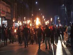 
      
      Nepal: NCP rival faction holds torchlight protest against...
      
      