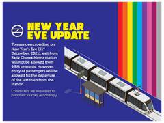 
      
      No exit from Rajiv Chowk Metro station after 9 pm on 31...
      
      