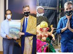 
      
      UK envoy to India meets CM Thackeray, visits Ganesha idol...
      
      