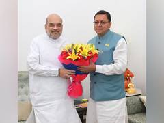 
      
      Pushkar Singh Dhami calls on Amit Shah
      
      