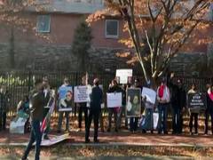 
      
      US: Pakistani minority groups protest outside country's...
      
      