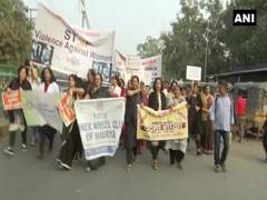
      
      Protests in Patna demanding capital punishment for Telangana...
      
      