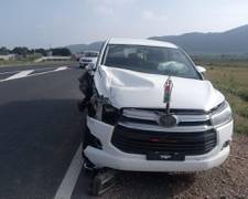 
      
      Car from Andhra minister's convoy hits bike, one killed
      
      