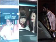 
      
      Bachchan family spotted outside Pratiksha Bungalow on Diwali
      
      