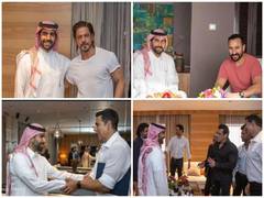 
      
      SRK, Salman Khan, Akshay Kumar meet Saudi Arabia's minister 
      
      