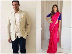 
      
      Shilpa Shetty, Vivek Oberoi welcome Ganpati home
      
      