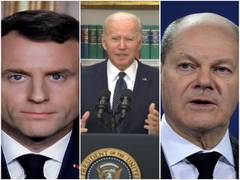 
      
      Biden speaks with Macron, Scholz, condemns Russia's...
      
      