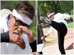 
      
      Big B wants more likes , tries to woo  followers with his kicks
      
      