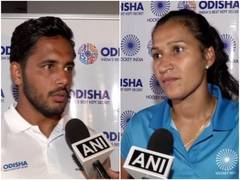 
      
      Indian hockey teams arrive back after winning Olympic Test Event
      
      
