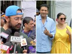 
      
      Aamir Khan, Lara Dutta among early voters in Mumbai
      
      