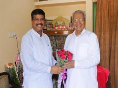 
      
      Union Minister Pradhan congratulates Harichandan for being...
      
      