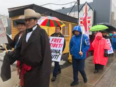 
      
      Demonstration in Ottawa against Beijing Winter Olympics
      
      