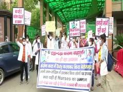 
      
      Delhi: 40 nurses of govt-run hospital protest ending of contracts
      
      