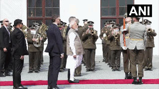 
      
      Ceremonial welcome for PM Modi in Bratislava
      
      