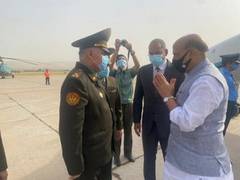 
      
      Rajnath Singh reaches Dushanbe to attend annual SCO meet 
      
      