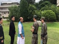 
      
      Rajnath Singh visits 'historic site' where Kim, Moon planted...
      
      