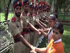 
      
      J-K: School girls celebrate Raksha Bandhan with security personnel
      
      