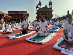 
      
      Thousands celebrate Yoga Day at Panch Mahal 
      
      