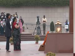 
      
      Wife, daughter of Kargil hero lay wreath at National War...
      
      