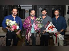 
      
      Salman Khan, Kamal Haasan meet Chiranjeevi at his residence 
      
      