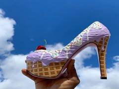 
      
      Want a cakewalk? Chris Campbell presents sweet-themed high heels
      
      