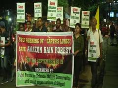 
    Siliguri raises voice for Amazon fires
    