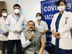
      
      Union Minister Jitendra Singh takes first dose of COVID-19 vaccine
      
      