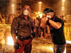 
      
      Dwayne Johnson resumes shooting for 'Red Notice' following...
      
      