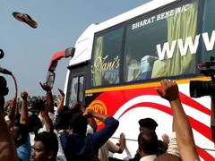 
      
      Slipper hurled at Chandrababu Naidu's convoy during ...
      
      
