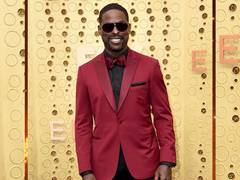 
    Sterling K. Brown looks dapper in Maroon at Emmy purple carpet
    