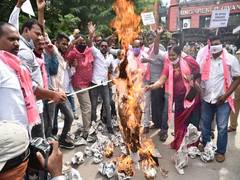 
      
      Coal mine workers of TBGKS hold protest against Centre's...
      
      
