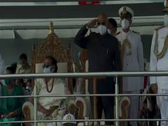 
      
      President Kovind receives 21-gun-salute during 12th edition...
      
      