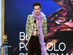 
      
      Harry Styles wins his first-ever Grammy for 'Watermelon Sugar'
      
      