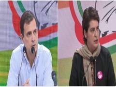
      
      Baghel, Gehlot meet Rahul, Priyanka in Delhi; discuss party's...
      
      