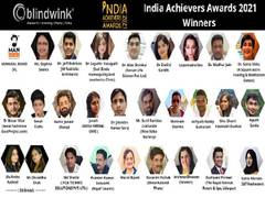 
      
      Blindwink honors the Winners of India Achievers Awards - 2021
      
      