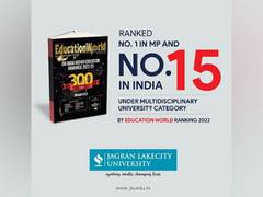 
      
      Jagran Lakecity University ranked 1 in Madhya Pradesh 
      
      