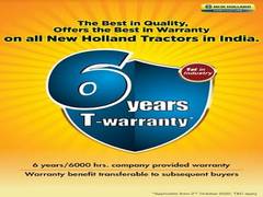 
      
      New Holland Agriculture announces 6-year warranty on all tractors
      
      