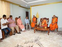
      
      King Monk blesses Pancham Dham Trust 
      
      