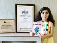 
      
      Youngest author to set another World Record for her second book
      
      
