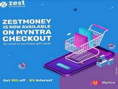 
      
      ZestMoney's 0 per cent EMI launched on Myntra
      
      