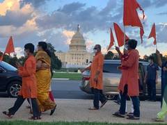 
      
      People of Indian heritage raise saffron flags, celebrate...
      
      